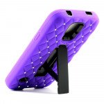Wholesale Samsung Galaxy S5 Diamond Armor Hybrid Case w Stand (Black Purple)